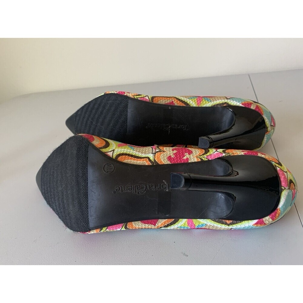 Torta Caliente Multicolored Gem Print Pointed Heels Womens‎ Sz 11 - Picture 5 of 9